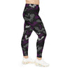 A person wearing a NerdyKeppie Engraved Bats Ace Pride Plus Size Leggings. 