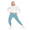 A person wearing a NerdyKeppie Sweet Otters Plus Size Leggings. 