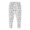 A person wearing a NerdyKeppie Animal Skeletons On White Plus Size Leggings. 