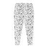 A person wearing a NerdyKeppie Animal Skeletons On White Plus Size Leggings. 