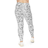 A person wearing a NerdyKeppie Animal Skeletons On White Plus Size Leggings. 