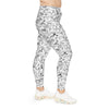 A person wearing a NerdyKeppie Animal Skeletons On White Plus Size Leggings. 