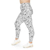 A person wearing a NerdyKeppie Animal Skeletons On White Plus Size Leggings. 