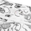 A person wearing a NerdyKeppie Animal Skeletons On White Plus Size Leggings. 