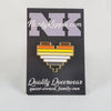 NerdyKeppie Console Pride 8-Bit Heart Pride Enamel Pins. Adorable pride enamel pins in the shape of 8-bit hearts like video game sprites. Show your pride!