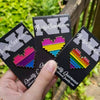 NerdyKeppie Console Pride 8-Bit Heart Pride Enamel Pins. Adorable pride enamel pins in the shape of 8-bit hearts like video game sprites. Show your pride!