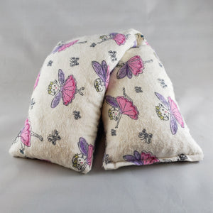 A NerdyKeppie Dancing Fairies Cotton Flannel Heat & Cold Packs. 