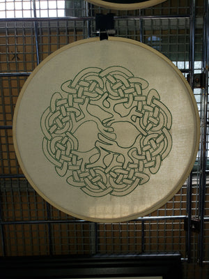 NerdyKeppie Embroidered Knotwork Tree of Life Embroidered Wall Hanging. 