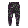 A person wearing a NerdyKeppie Engraved Bats Ace Pride Plus Size Leggings. 
