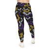 A person wearing a NerdyKeppie Engraved Bats Non-Binary Pride Plus Size Leggings. 