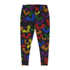 A person wearing a NerdyKeppie Engraved Bats Rainbow Gay Pride Plus Size Leggings. 