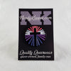 NerdyKeppie Faith & Pride Cross Enamel Pins. A Cross design for our Faith & Pride enamel pins collection, available in a wide variety of pride flag designs!