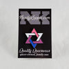 NerdyKeppie Faith & Pride Star of David Enamel Pin. A Star of David design for our Faith & Pride enamel pins collection, available in a wide variety of pride flag designs!