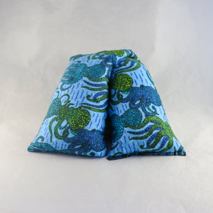 A NerdyKeppie Friendly Octopus Congregation Cotton Flannel Heat & Cold Packs. 
