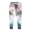 A person wearing a NerdyKeppie Galaxy Trans Pride Plus Size Leggings. 