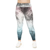 A person wearing a NerdyKeppie Galaxy Trans Pride Plus Size Leggings. 