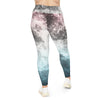 A person wearing a NerdyKeppie Galaxy Trans Pride Plus Size Leggings. 