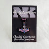 NerdyKeppie Faith & Pride Mjolnir Enamel Pins. A Mjolnir knotwork design for our Faith & Pride enamel pins collection, available in a wide variety of pride flag designs!