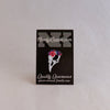 NerdyKeppie Proud to the Bone Crow Skull Pride Enamel Pins. A crow skull pride enamel pin for our Proud to the Bone project, wearing an adorable crown of flowers!