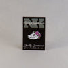 NerdyKeppie Proud to the Bone Possum Skull Pride Enamel Pins. A possum skull pride enamel pin for our Proud to the Bone project, wearing an adorable crown of flowers!