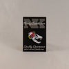 NerdyKeppie Proud to the Bone Fox Skull Pride Enamel Pins. A fox skull pride enamel pin for our Proud to the Bone project, wearing an adorable crown of flowers!
