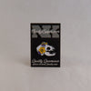 NerdyKeppie Proud to the Bone Bat Skull Pride Enamel Pins. A vampire bat skull pride enamel pin for our Proud to the Bone project, wearing an adorable crown of flowers!
