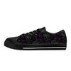NerdyKeppie Octopus Consortium Canvas Low Top Ace Pride Sneakers. A canvas low top sneaker with an octopus consortium design on it in asexual Pride colors. These low top Ace Pride sneakers go up to US Men’s 14!