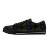 NerdyKeppie Octopus Consortium Canvas Low Top Progress Pride Sneakers. A canvas low top sneaker with an Octopus Consortium design on it in Progress pride colors. These low top Progress pride sneakers go up to US Men’s 14!