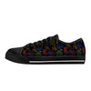 NerdyKeppie Octopus Consortium Canvas Low Top Rainbow Gay Pride Sneakers. A canvas low top sneaker with an Octopus Consortium design on it in rainbow gay pride colors. These low top gay pride sneakers go up to US Men’s 14!