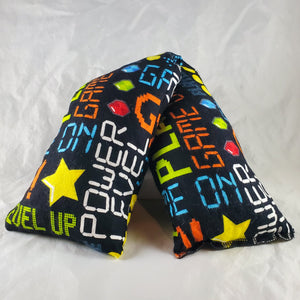 A NerdyKeppie Power Gamer Video Game Cotton Flannel Heat & Cold Packs. 