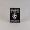 NerdyKeppie Proud to the Bone Human Skull Pride Enamel Pins. A human skull pride enamel pin for our Proud to the Bone project, wearing an adorable crown of flowers!