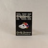 NerdyKeppie Proud to the Bone Possum Skull Pride Enamel Pins. A possum skull pride enamel pin for our Proud to the Bone project, wearing an adorable crown of flowers!