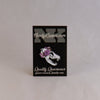NerdyKeppie Proud to the Bone Fox Skull Pride Enamel Pins. A fox skull pride enamel pin for our Proud to the Bone project, wearing an adorable crown of flowers!