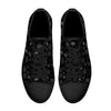 NerdyKeppie Scattered Dice Canvas Low Top Ace Pride Sneakers. A canvas low top sneaker with a scattered dice design on it in asexual pride colors. These low-top ace pride sneakers go up to US Men's 14!