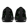 NerdyKeppie Scattered Dice Canvas Low Top Aro Pride Sneakers. A canvas low top sneaker with a scattered dice design on it in aromantic pride colors. These low top aro pride sneakers go up to US Men’s 14!