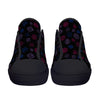 NerdyKeppie Scattered Dice Canvas Low Top Bi Pride Sneakers. A canvas low top sneaker with a scattered dice design on it in bisexual pride colors. These low top bi pride sneakers go up to US Men’s 14!