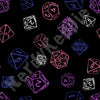 NerdyKeppie Scattered Dice Canvas Low Top Genderfluid Pride Sneakers. 