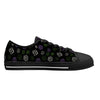 NerdyKeppie Scattered Dice Canvas Low Top Genderqueer Pride Sneakers. A canvas low top sneaker with a scattered dice design on it in genderqueer pride colors. These low top genderqueer pride sneakers go up to US Men’s 14!