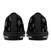 NerdyKeppie Scattered Dice Canvas Low Top Genderqueer Pride Sneakers. A canvas low top sneaker with a scattered dice design on it in genderqueer pride colors. These low top genderqueer pride sneakers go up to US Men’s 14!