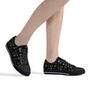NerdyKeppie Scattered Dice Canvas Low Top Non-Binary Pride Sneakers. A canvas low top sneaker with a scattered dice design on it in Non-Binary Pride colors. These low top Non-Binary Pride sneakers go up to US Men’s 14!