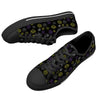 NerdyKeppie Scattered Dice Canvas Low Top Non-Binary Pride Sneakers. A canvas low top sneaker with a scattered dice design on it in Non-Binary Pride colors. These low top Non-Binary Pride sneakers go up to US Men’s 14!
