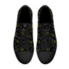 NerdyKeppie Scattered Dice Canvas Low Top Non-Binary Pride Sneakers. A canvas low top sneaker with a scattered dice design on it in Non-Binary Pride colors. These low top Non-Binary Pride sneakers go up to US Men’s 14!