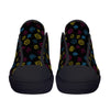 NerdyKeppie Scattered Dice Canvas Low Top Pan Pride Sneakers. 