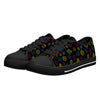 NerdyKeppie Scattered Dice Canvas Low Top Pan Pride Sneakers. 