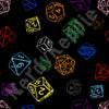NerdyKeppie Scattered Dice Canvas Low Top Progress Pride Sneakers. 