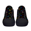 NerdyKeppie Scattered Dice Canvas Low Top Progress Pride Sneakers. 
