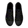 NerdyKeppie Scattered Dice Canvas Low Top Rainbow Gay Pride Sneakers. A canvas low top sneaker with a scattered dice design on it in rainbow Pride colors. These low top gay Pride sneakers go up to US Men’s 14!