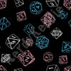 NerdyKeppie Scattered Dice Canvas Low Top Trans Pride Sneakers. 