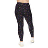 A person wearing a NerdyKeppie Scattered Dice Plus Size Genderfluid Pride Leggings. 