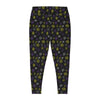 A person wearing a NerdyKeppie Scattered Dice Plus Size Non-Binary Leggings. 